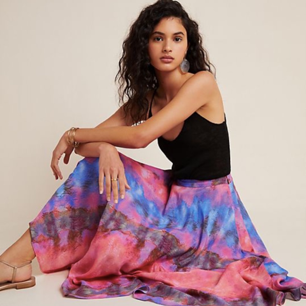 Anthropologie Tie-Dye Skirt